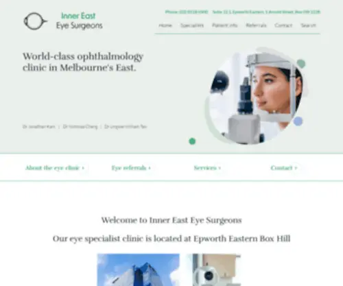 Eyesurgeon.com.au(For Melbourne eye specialist services) Screenshot