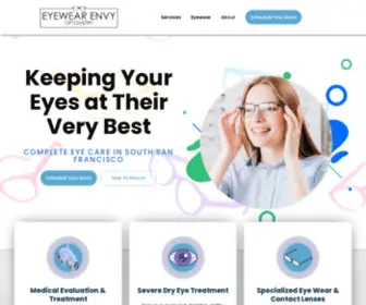 Eyewearenvy.com(South San Francisco Optometry) Screenshot