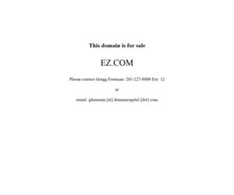 EZ.com(Domain Capital Domains for Sale) Screenshot