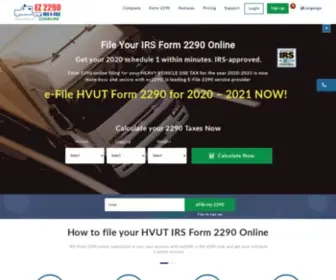 EZ2290.com(E-File Form 2290 for 2021 & Get Schedule 1 in Minutes) Screenshot