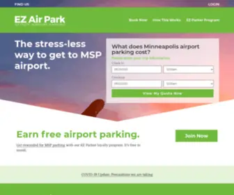 Ezairpark.com(MSP Parking at EZ Air Park) Screenshot