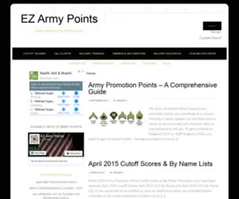 Ezarmypoints.com(Army Promotion Points Blog) Screenshot