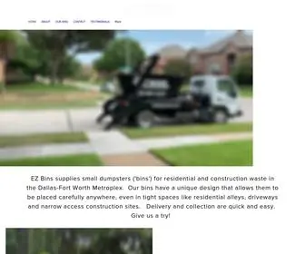 Ezbins.net(Dumpster rental Dallas Fort Worth (DFW)) Screenshot