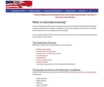 Ezbordercrossing.com(US Canada Border Crossing Guide) Screenshot