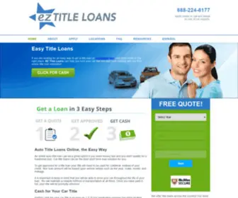Ezcartitleloans.com(EZ Title Loans) Screenshot