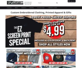 Ezcorporateclothing.com(Custom Logo Embroidered & Printed Apparel) Screenshot