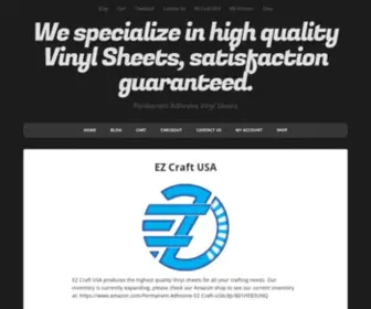 Ezcraftusa.com(High Quality Permanent Adhesive Vinyl Sheets) Screenshot