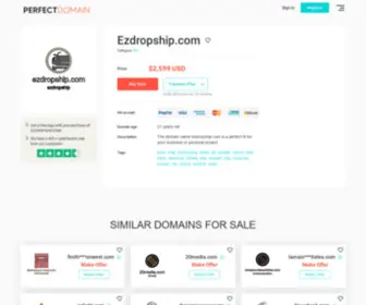 Ezdropship.com(EZDROPSHIP Start Your Online Business Now) Screenshot