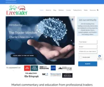 Ezeetrader.com(Market commentary and education from professional traders Charlie Burton & Kym Watson) Screenshot