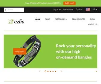 Ezfia.com(Fitness, Wear On, Household, Automobile and Travel Accessories) Screenshot