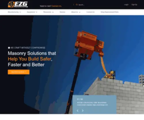 Ezgrout.com(EZG Manufacturing) Screenshot