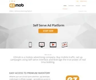 Ezmob.com(Self-Serve Advertising Network and Programmatic SSP) Screenshot