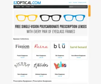 Ezoptical.us(Prescription Eyeglasses) Screenshot