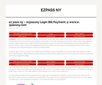 Ezpassny.info(Ezpass ny) Screenshot