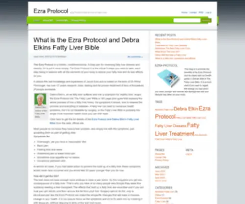 Ezraprotocol.org(Ezra Protocol Diet for a Fatty Liver) Screenshot