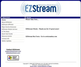 Ezstream.com(Streaming Made Easy) Screenshot