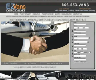 Ezvans.com(LA Corporate Transportation) Screenshot