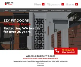 Ezyfitdoors.com.au(Security Doors Perth) Screenshot