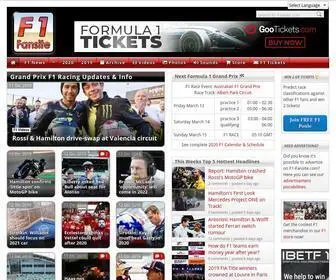 F1-Fansite.com(Best F1 Race Fans Blog website for all Formula 1 racing GP fans) Screenshot