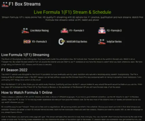 F1Box.me(Watch F1 Streams Online) Screenshot