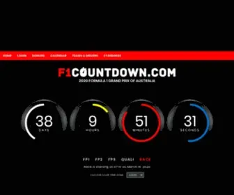 F1Countdown.com(F1 Countdown for every Formula 1 Race in 2022) Screenshot