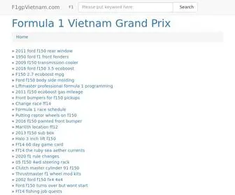 F1Gpvietnam.com(Formula 1 Vietnam Grand Prix) Screenshot