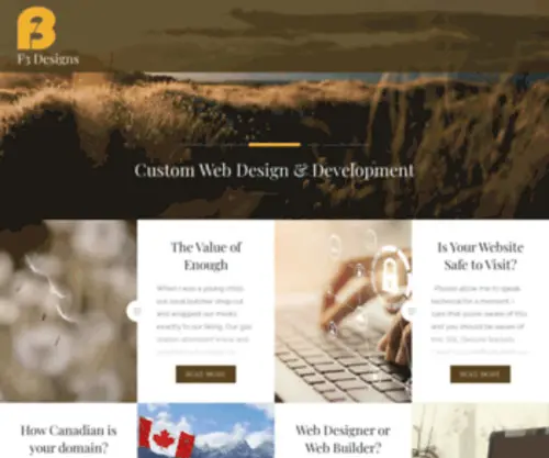 F3Designs.blog(Custom Web Design & Development) Screenshot