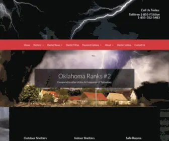 F5Stormsheltersok.com(F5 Storm Shelters of Tulsa & OKC) Screenshot