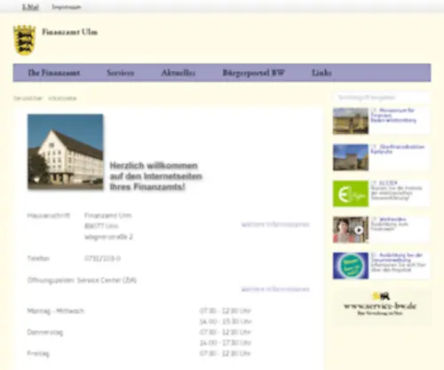 FA-ULM.de(Finanzamt Ulm) Screenshot