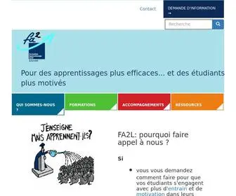 FA2L.be(Formations pour introduire l'alignement pédagogique et l'apprentissage actif dans l'enseignement supérieur) Screenshot