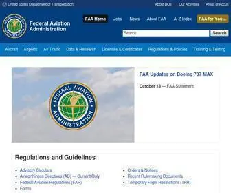 Faa.gov(The Federal Aviation Administration) Screenshot
