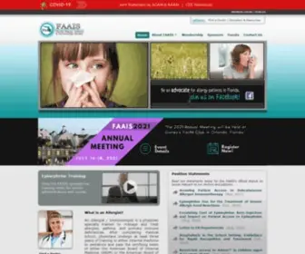 Faais.org(Florida Allergy) Screenshot