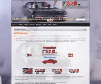 Faas.ch(Föderation Amerikaner Autoclubs Schweiz) Screenshot