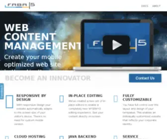 Faba5.com(Faba5 Cloud Web Content Management System) Screenshot