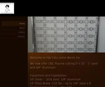 FABCAtsmetal.com(Fab Cats Metal Works Inc) Screenshot