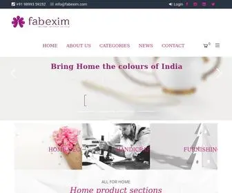 Fabexim.com(Handicrafts) Screenshot