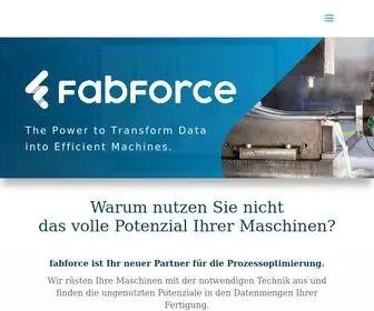 Fabforce.com(Data = more efficiency) Screenshot