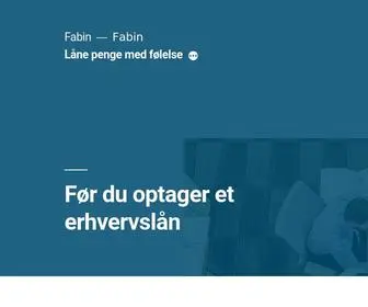 Fabin.dk(Før du optager et erhvervslån) Screenshot