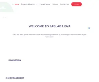 Fablablibya.org(Fab Lab) Screenshot