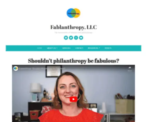 Fablanthropy.com(The intersection of fabulous and philanthropy) Screenshot