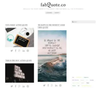 FabQuote.co(Because the RIGHT WORD at the RIGHT TIME can make all the difference) Screenshot