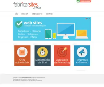 Fabricarsites.com.br(Empresa especializada em criação e manutenção de sites e portais para empresas) Screenshot