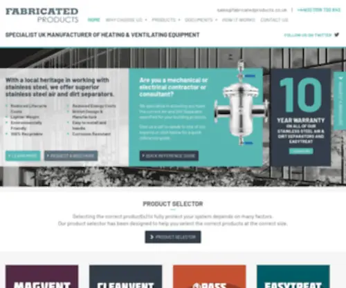 Fabricatedproducts.co.uk(Air and Dirt Separators) Screenshot