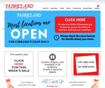 Fabriclandwestern.com(Fabricland) Screenshot