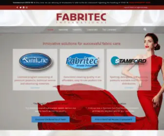 Fabritec.com(Treating Fabrics with Innovative Technology) Screenshot