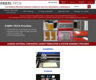 Fabritech.net(FABRI-TECH COMPONENTS, INC) Screenshot