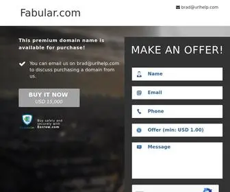 Fabular.com(Domain name is for sale) Screenshot