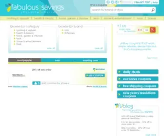 Fabuloussavings.com(Online coupons that work) Screenshot