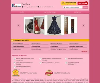 Fabzonefab.com(100% Export Oriented Unit of Designer lehenga & Designer Silk Saree by Fab Zone) Screenshot