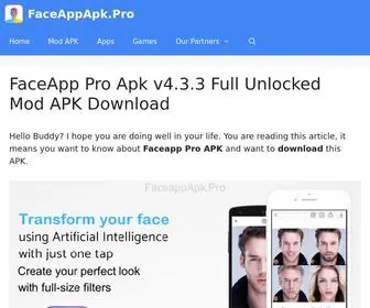 Faceappapk.pro(FaceApp Pro Apk v4.3.3 Full Unlocked Mod APK Download) Screenshot